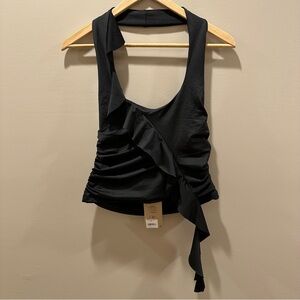 Halter Ruffle Crop Top